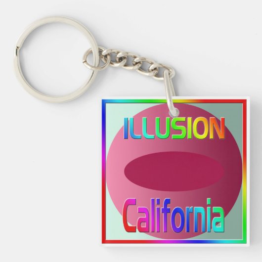 「ILLUSION California」キーチェーン キーホルダー (正面)
