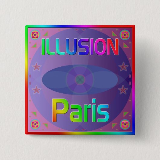 「ILLUSION Paris」ボタン 缶バッジ (正面)