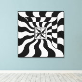 Illusionary Square | Modern キャンバスプリント (インサイチュ (ウッドフロア))
