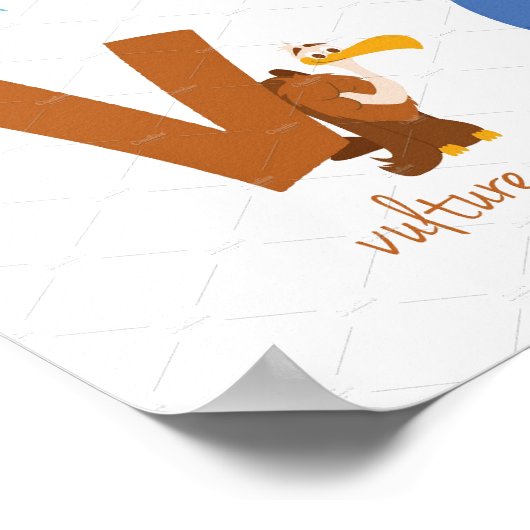 Illustrated Animal Alphabet ポスター (角)