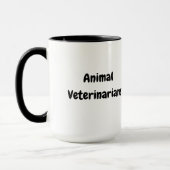 Illustrated cat and dog vets mug マグカップ (左)