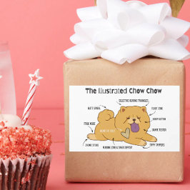 ILLUSTRATED CHOW   長方形シール