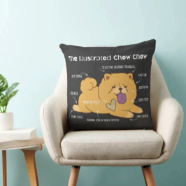ILLUSTRATED CHOW  2 sizes クッション
