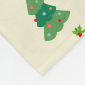 Illustrated Christmas Trees Fleece Blanket フリースブランケット (角)
