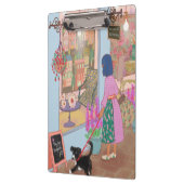 Illustrated Clipboard – Colorful Pattern Design クリップボード (左)