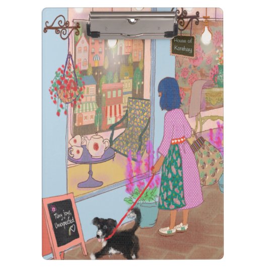 Illustrated Clipboard – Colorful Pattern Design クリップボード (正面)