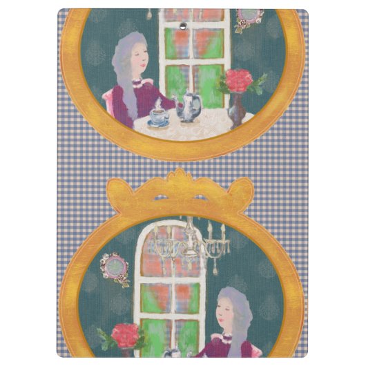 Illustrated Clipboard – Colorful Pattern Design クリップボード (裏面)