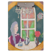 Illustrated Clipboard – Colorful Pattern Design クリップボード (正面)