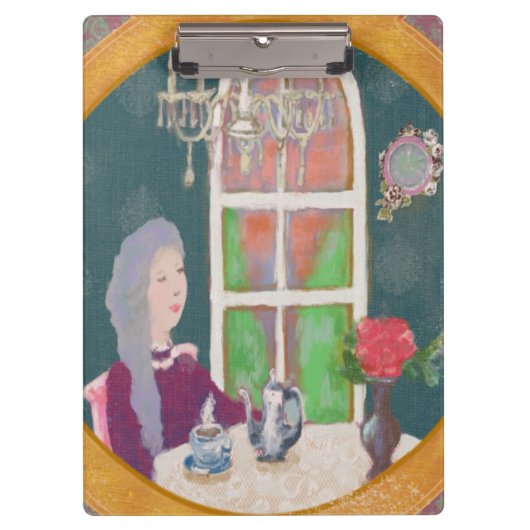 Illustrated Clipboard – Colorful Pattern Design クリップボード (正面)