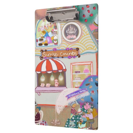 Illustrated Clipboard – Colorful Pattern Design クリップボード (左)
