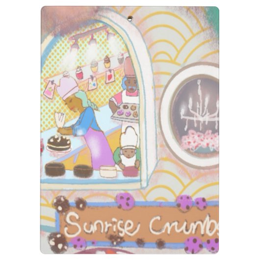 Illustrated Clipboard – Colorful Pattern Design クリップボード (裏面)