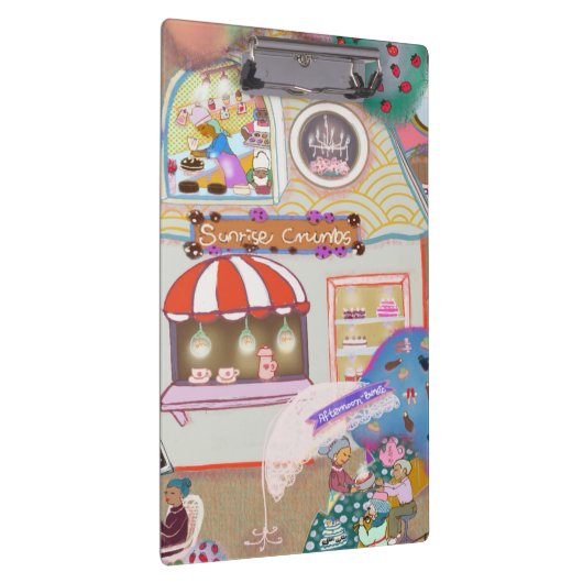 Illustrated Clipboard – Colorful Pattern Design クリップボード (右)