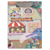 Illustrated Clipboard – Colorful Pattern Design クリップボード (正面)