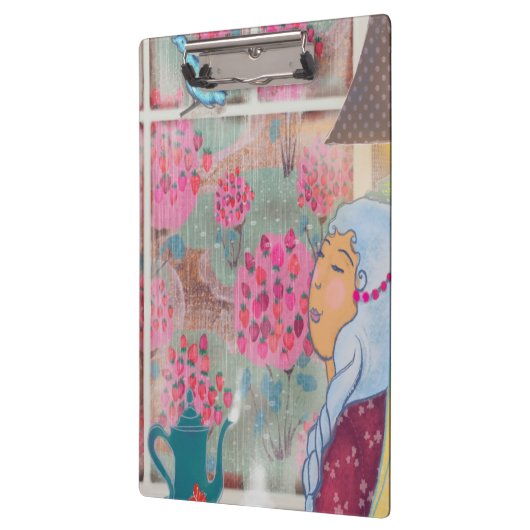 Illustrated Clipboard – Colorful Pattern Design クリップボード (左)