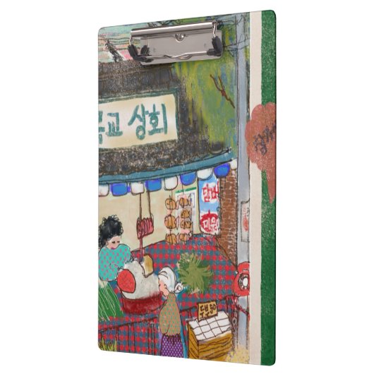 Illustrated Clipboard – Colorful Pattern Design クリップボード (左)