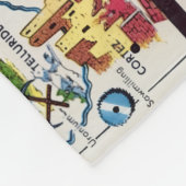 Illustrated Colorado Map Small  フリースブランケット (角)