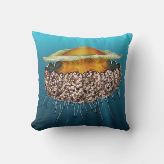 Illustrated Fried Egg Jellyfish クッション (正面)