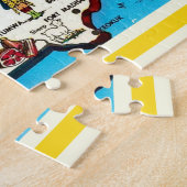 Illustrated Iowa Map Postcard ジグソーパズル (側面)