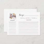 Illustrated Kitchen Recipe Card Template ノートカード (正面/裏面)