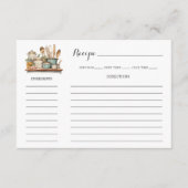 Illustrated Kitchen Recipe Card Template ノートカード (正面)