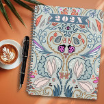 Illustrated Ladybugs and Leaves プランナー手帳<br><div class="desc">Fun,  illustrated year long planner with custom date on the front.  Symmetrical,  muted blue,  green,  pink and gray colors in a swirling abstract artwork. Design elements include ladybugs,  flowers,  vines,  wings,  and leaves.  An interesting and unique family,  or business,  planner.  the design continues to the back also.</div>
