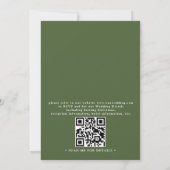 Illustrated Lake Como Italy Modern QR Code Wedding 招待状 (裏面)