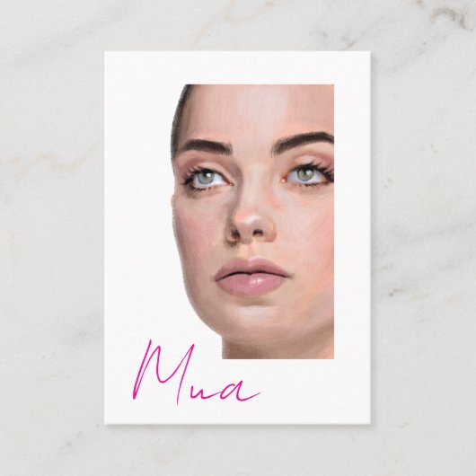 Illustrated Portrait MUA Business Card 名刺 (正面)