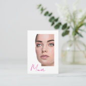 Illustrated Portrait MUA Business Card 名刺 (スタンド正面)