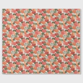 Illustrated Pumpkin Patch Pattern ラッピングペーパー (フラット)