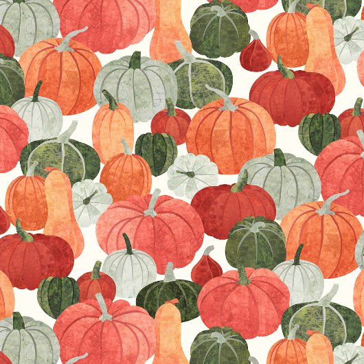 Illustrated Pumpkin Patch Pattern ラッピングペーパー