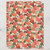 Illustrated Pumpkin Patch Scrapbook Paper (正面/裏面)