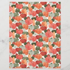 Illustrated Pumpkin Patch Scrapbook Paper