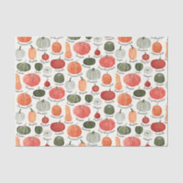 Illustrated Pumpkin Types 薄葉紙