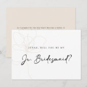 Illustrated Rose Jr. Bridesmaid Proposal Card サンキューカード (正面/裏面)