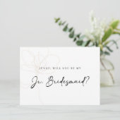 Illustrated Rose Jr. Bridesmaid Proposal Card サンキューカード (スタンド正面)