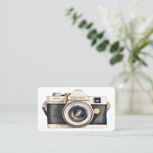 Illustrated SLR Camera Professional Photographer 名刺 (スタンド正面)