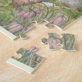 Illustrated Spring Bunny in Garden ジグソーパズル (側面)