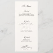 Illustrated Swans Whimsical Wedding Menu メニュー (正面)