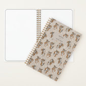 Illustrated Tiger Pattern Personalized Name Notes ノートブック (内側)