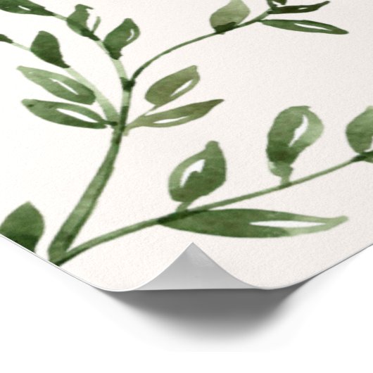 Illustrated Wedding Bar Menu Poster ポスター (角)