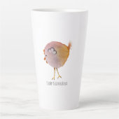 Illustratie chubby chicken Bella カフェラテマグ (正面)