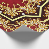 illustration background frame with pearl and golde ラッピングペーパー (角)