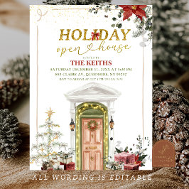 Illustration Christmas Holiday Open House 招待状