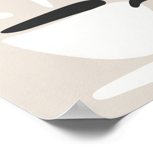 Illustration Cup of Steaming Coffee Boho Style ポスター (角)