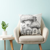 Illustration féérique de maison champignon 🍄 クッション (椅子)
