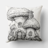 Illustration féérique de maison champignon 🍄 クッション (裏面)