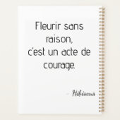 Illustration florale rose プランナー手帳 (裏面)