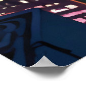 Illustration of a big city at night ポスター (角)