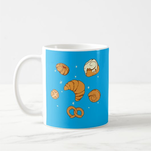 Illustration of bread コーヒーマグカップ (左)
