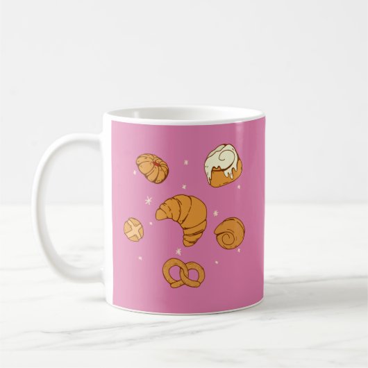 Illustration of bread コーヒーマグカップ (左)